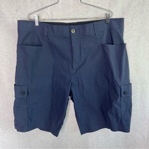 Orvis Voyager Cargo Men 40 Outdoor Stretch Shorts Blue Comfort Durable